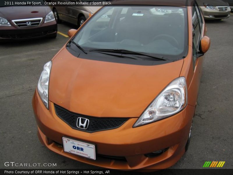 Orange Revolution Metallic / Sport Black 2011 Honda Fit Sport