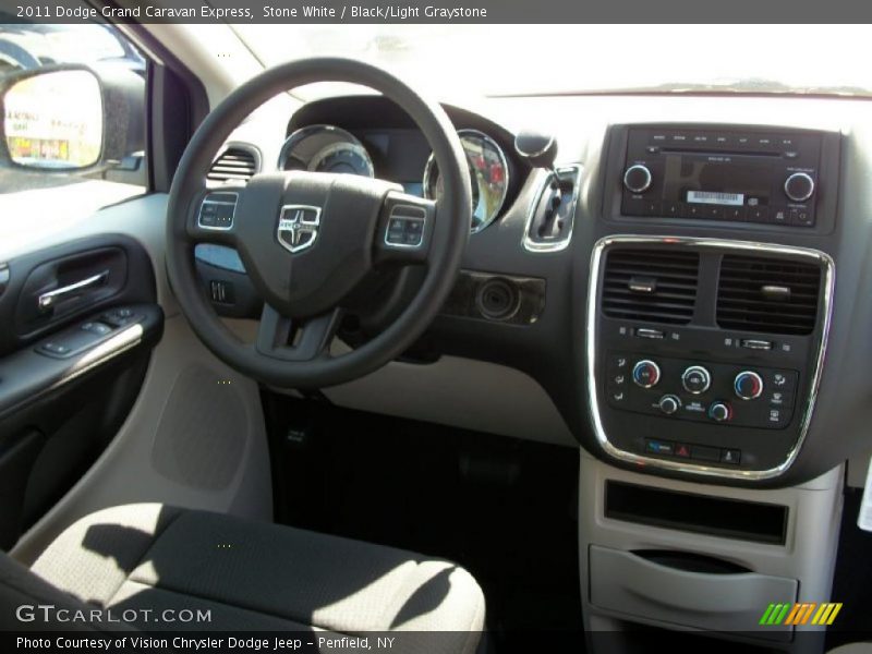 Stone White / Black/Light Graystone 2011 Dodge Grand Caravan Express