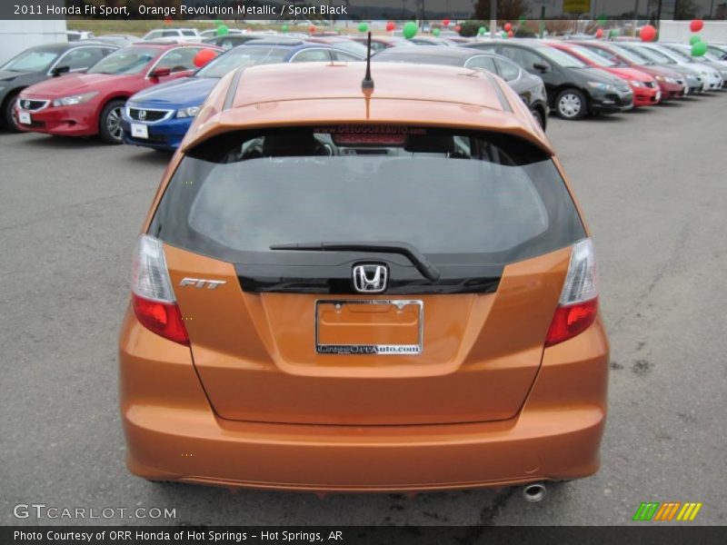 Orange Revolution Metallic / Sport Black 2011 Honda Fit Sport