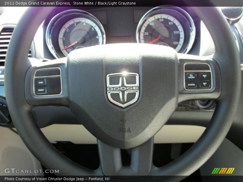 Stone White / Black/Light Graystone 2011 Dodge Grand Caravan Express