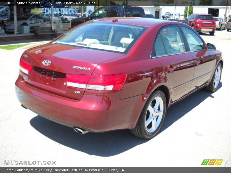 Dark Cherry Red / Beige 2007 Hyundai Sonata SE V6