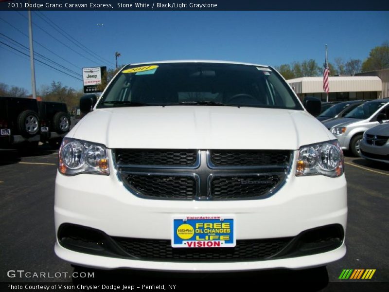 Stone White / Black/Light Graystone 2011 Dodge Grand Caravan Express