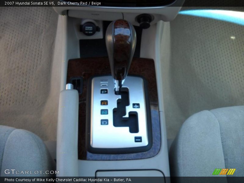 Dark Cherry Red / Beige 2007 Hyundai Sonata SE V6