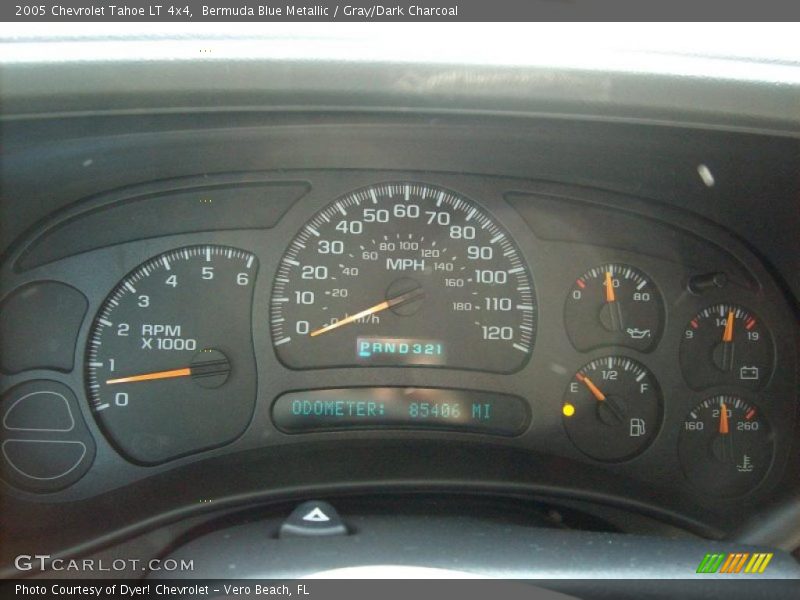 Bermuda Blue Metallic / Gray/Dark Charcoal 2005 Chevrolet Tahoe LT 4x4