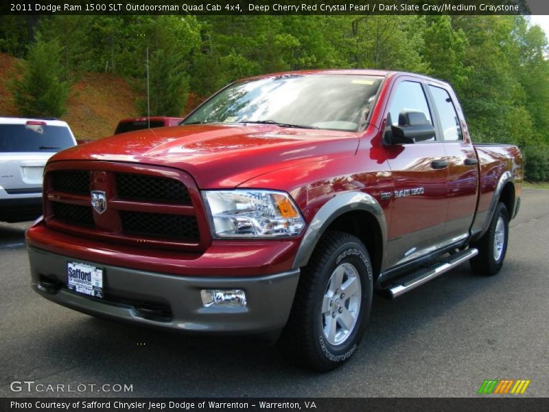 Deep Cherry Red Crystal Pearl / Dark Slate Gray/Medium Graystone 2011 Dodge Ram 1500 SLT Outdoorsman Quad Cab 4x4
