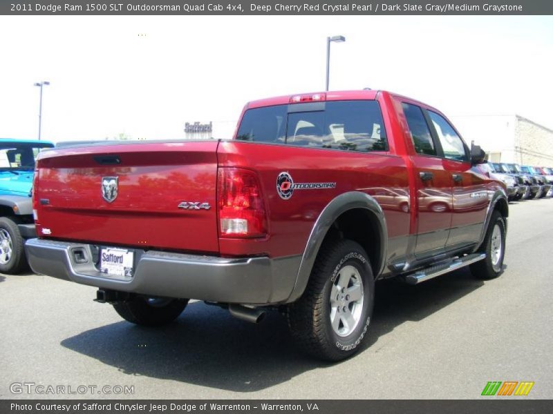 Deep Cherry Red Crystal Pearl / Dark Slate Gray/Medium Graystone 2011 Dodge Ram 1500 SLT Outdoorsman Quad Cab 4x4