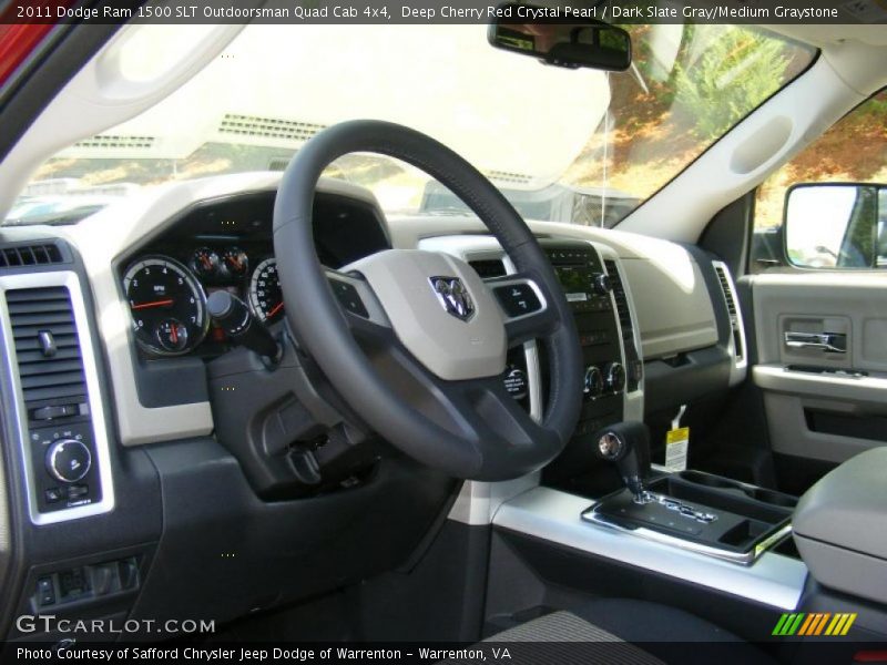 Deep Cherry Red Crystal Pearl / Dark Slate Gray/Medium Graystone 2011 Dodge Ram 1500 SLT Outdoorsman Quad Cab 4x4