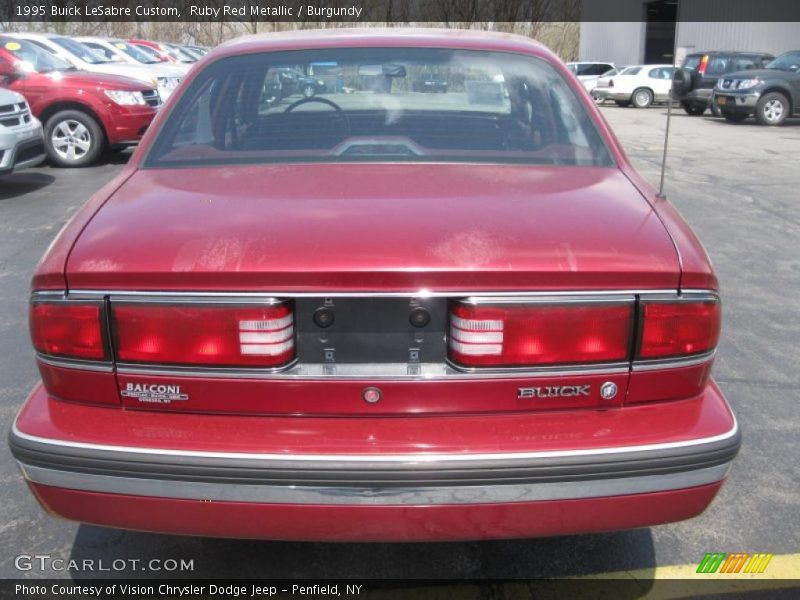 Ruby Red Metallic / Burgundy 1995 Buick LeSabre Custom