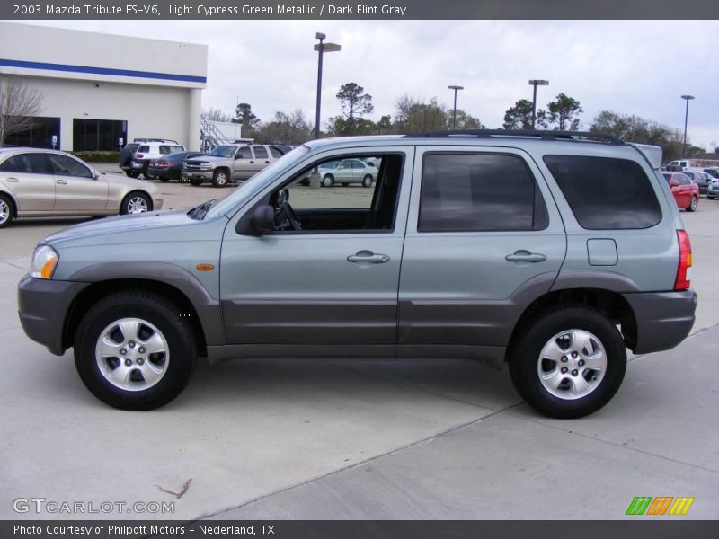 Light Cypress Green Metallic / Dark Flint Gray 2003 Mazda Tribute ES-V6