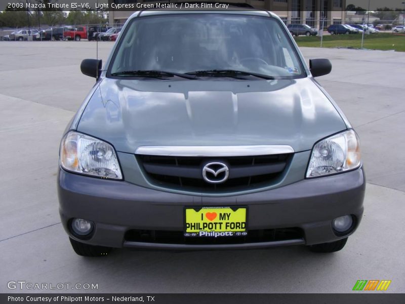 Light Cypress Green Metallic / Dark Flint Gray 2003 Mazda Tribute ES-V6
