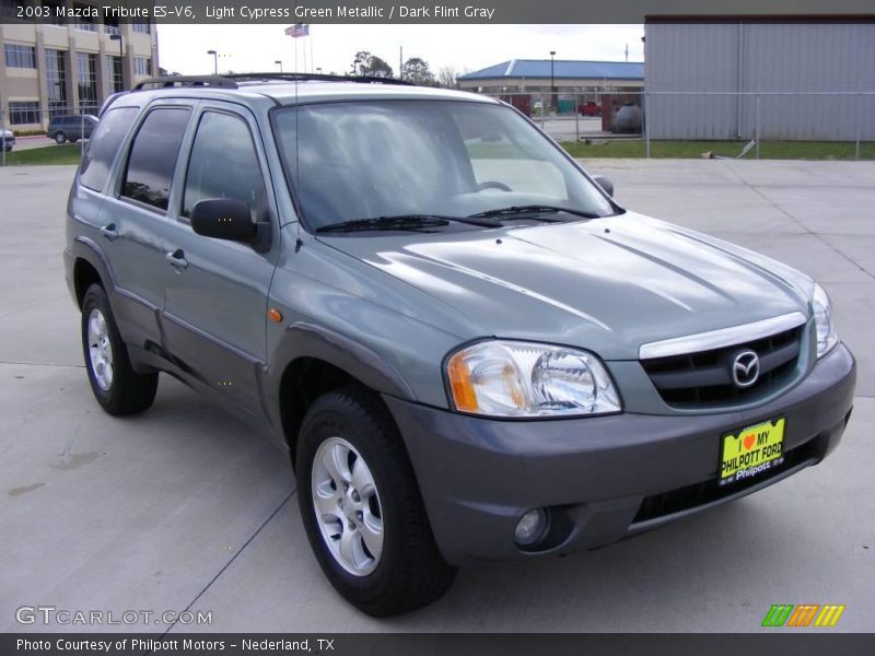 Light Cypress Green Metallic / Dark Flint Gray 2003 Mazda Tribute ES-V6