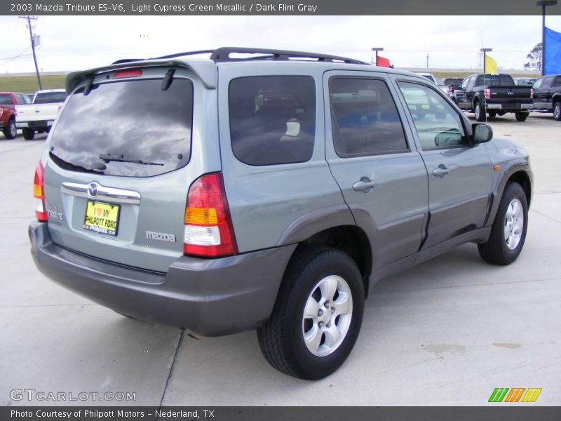Light Cypress Green Metallic / Dark Flint Gray 2003 Mazda Tribute ES-V6