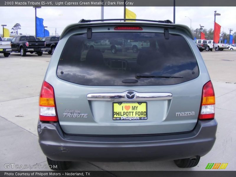 Light Cypress Green Metallic / Dark Flint Gray 2003 Mazda Tribute ES-V6