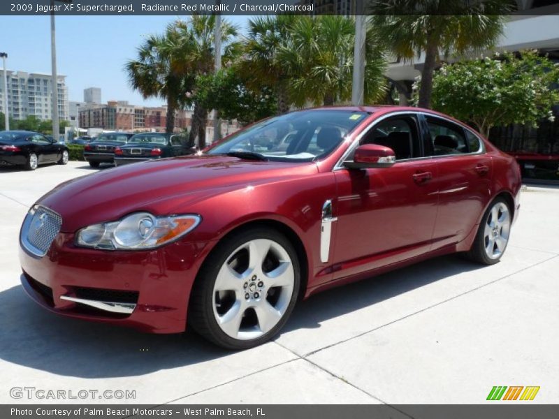 Radiance Red Metallic / Charcoal/Charcoal 2009 Jaguar XF Supercharged