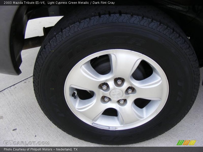 Light Cypress Green Metallic / Dark Flint Gray 2003 Mazda Tribute ES-V6