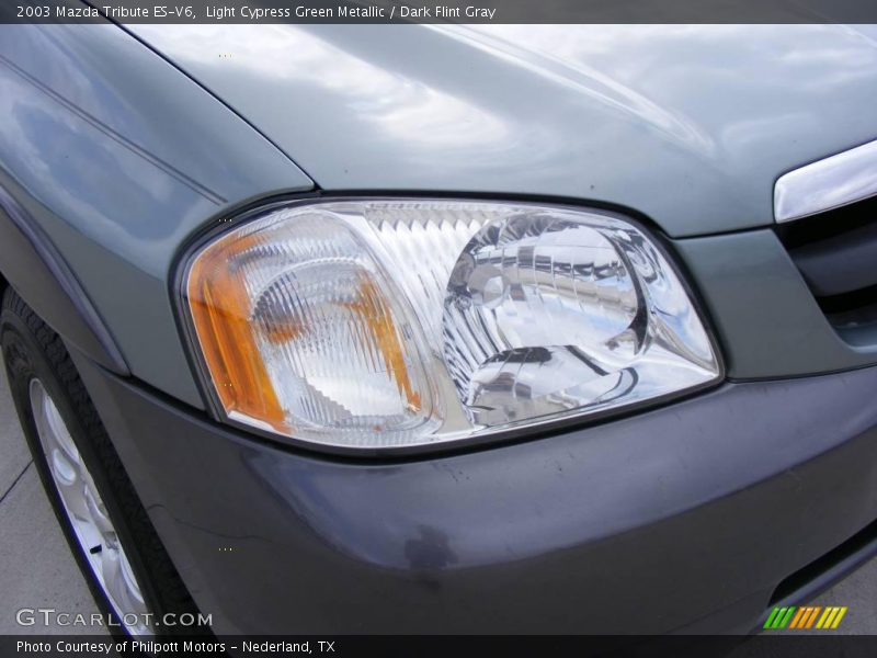 Light Cypress Green Metallic / Dark Flint Gray 2003 Mazda Tribute ES-V6