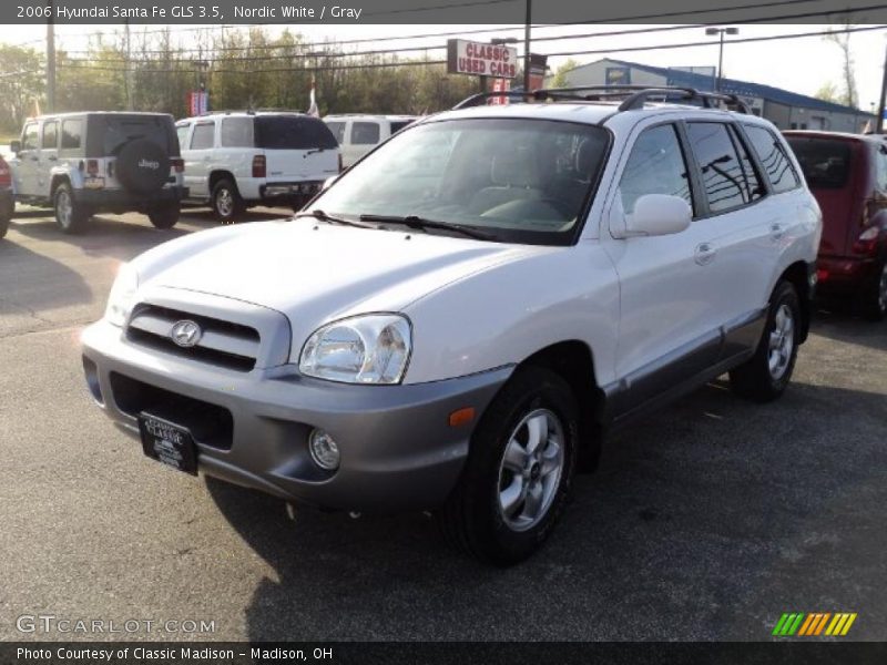 Nordic White / Gray 2006 Hyundai Santa Fe GLS 3.5