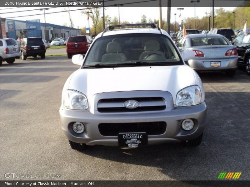 Nordic White / Gray 2006 Hyundai Santa Fe GLS 3.5