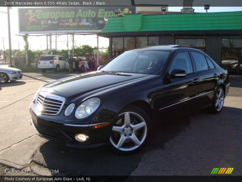 Black / Black 2008 Mercedes-Benz E 550 4Matic Sedan