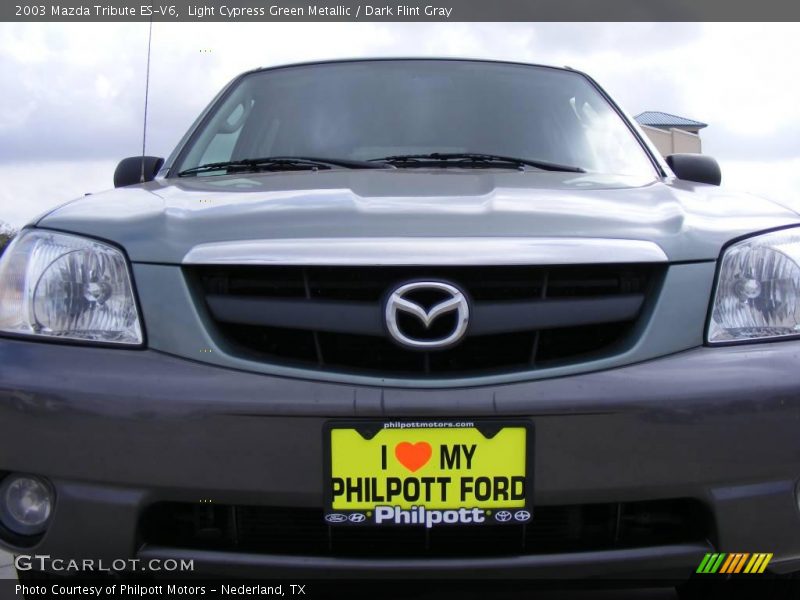 Light Cypress Green Metallic / Dark Flint Gray 2003 Mazda Tribute ES-V6