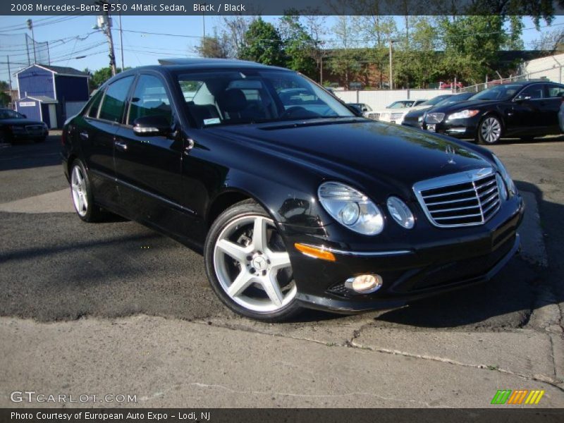 Black / Black 2008 Mercedes-Benz E 550 4Matic Sedan