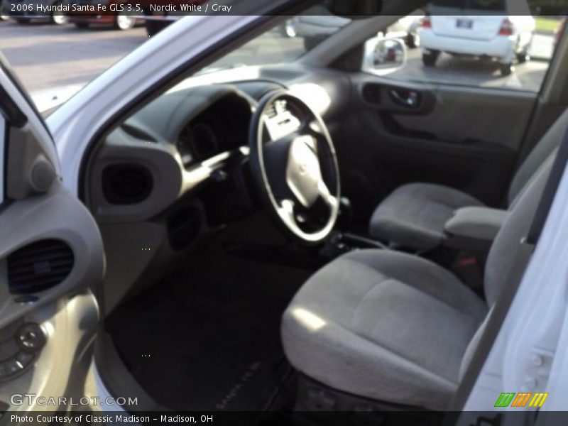 Nordic White / Gray 2006 Hyundai Santa Fe GLS 3.5