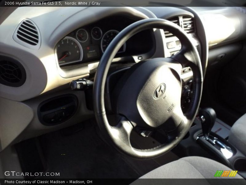 Nordic White / Gray 2006 Hyundai Santa Fe GLS 3.5