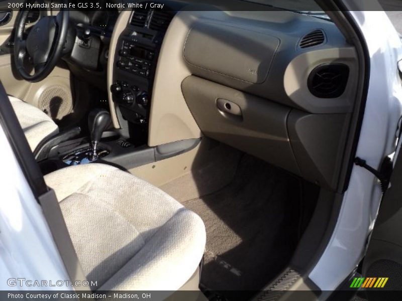 Nordic White / Gray 2006 Hyundai Santa Fe GLS 3.5