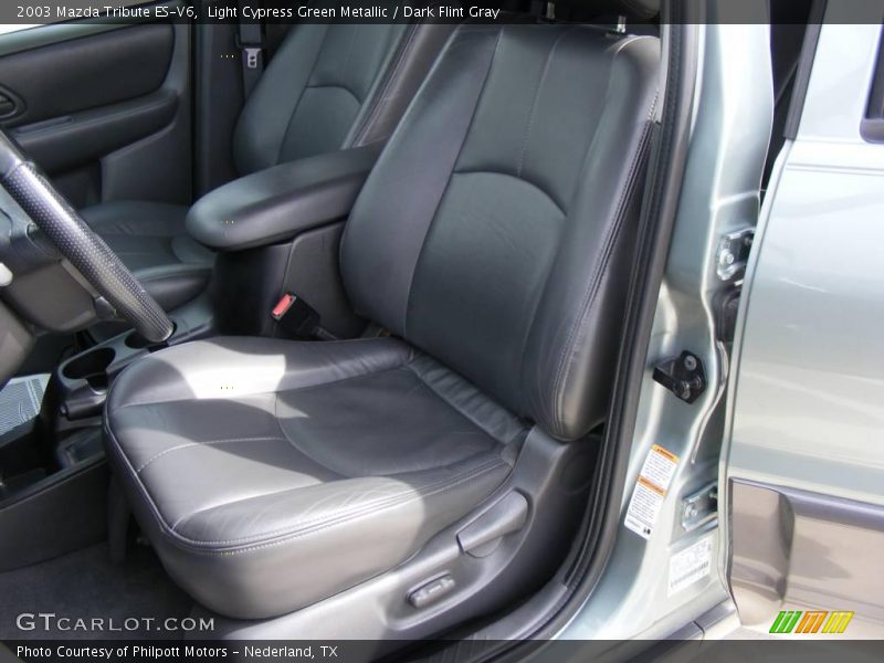 Light Cypress Green Metallic / Dark Flint Gray 2003 Mazda Tribute ES-V6
