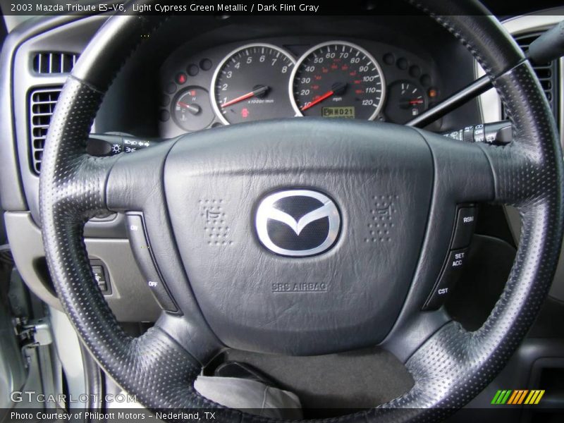 Light Cypress Green Metallic / Dark Flint Gray 2003 Mazda Tribute ES-V6