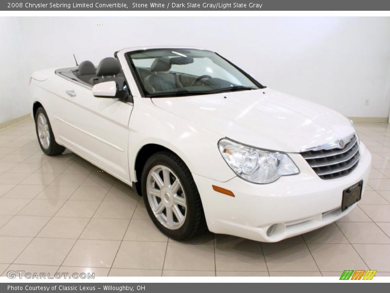 Stone White / Dark Slate Gray/Light Slate Gray 2008 Chrysler Sebring Limited Convertible