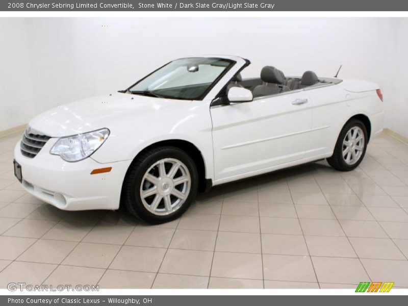 Stone White / Dark Slate Gray/Light Slate Gray 2008 Chrysler Sebring Limited Convertible
