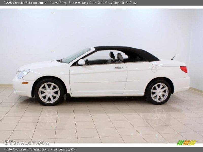 Stone White / Dark Slate Gray/Light Slate Gray 2008 Chrysler Sebring Limited Convertible