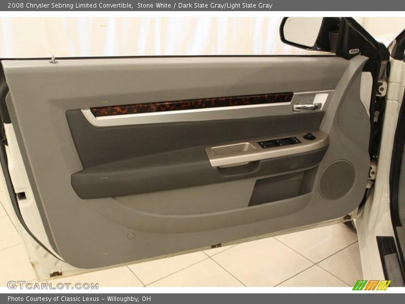 Stone White / Dark Slate Gray/Light Slate Gray 2008 Chrysler Sebring Limited Convertible