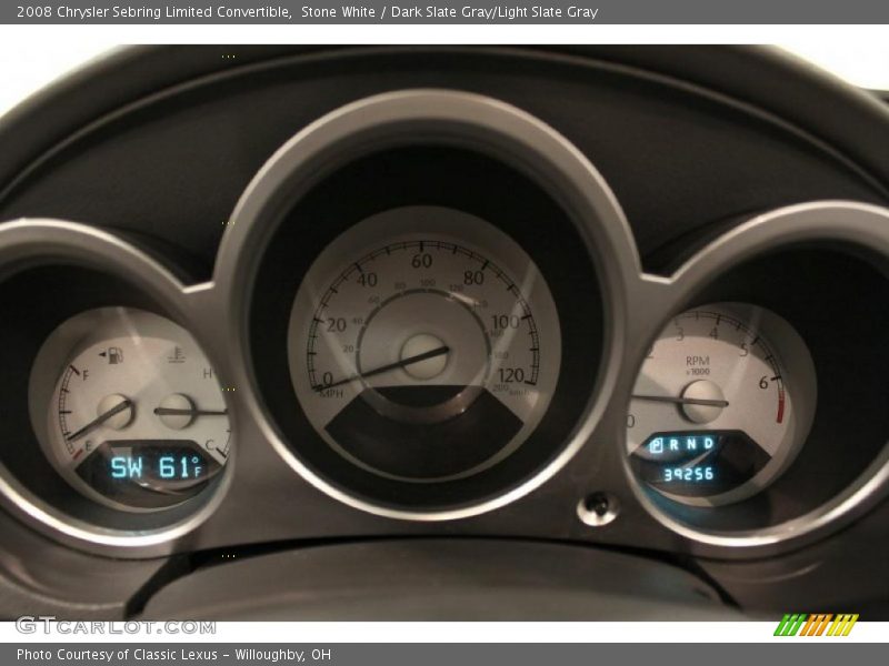 Stone White / Dark Slate Gray/Light Slate Gray 2008 Chrysler Sebring Limited Convertible