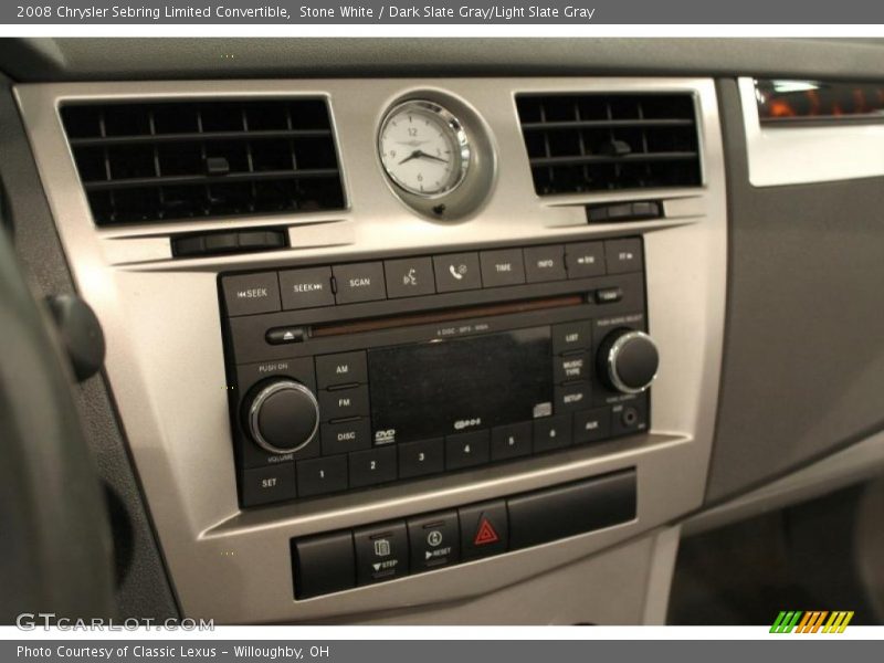 Stone White / Dark Slate Gray/Light Slate Gray 2008 Chrysler Sebring Limited Convertible
