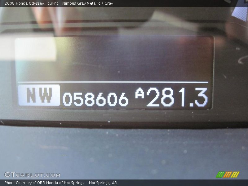 Nimbus Gray Metallic / Gray 2008 Honda Odyssey Touring