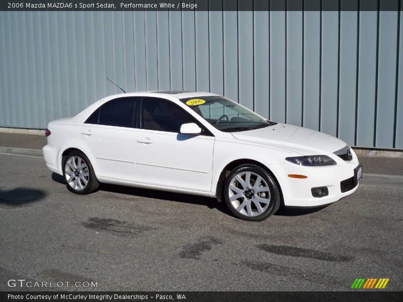 Performance White / Beige 2006 Mazda MAZDA6 s Sport Sedan