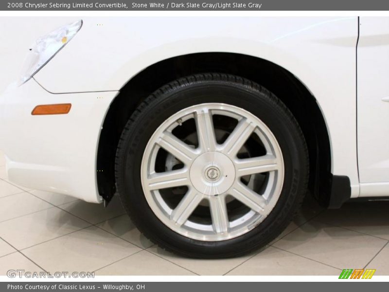 Stone White / Dark Slate Gray/Light Slate Gray 2008 Chrysler Sebring Limited Convertible