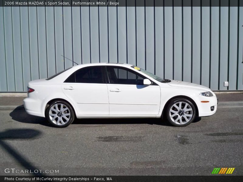 Performance White / Beige 2006 Mazda MAZDA6 s Sport Sedan
