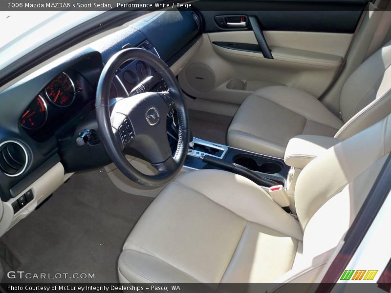 Performance White / Beige 2006 Mazda MAZDA6 s Sport Sedan