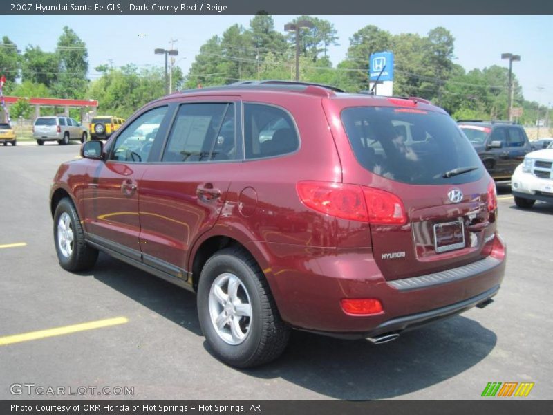 Dark Cherry Red / Beige 2007 Hyundai Santa Fe GLS