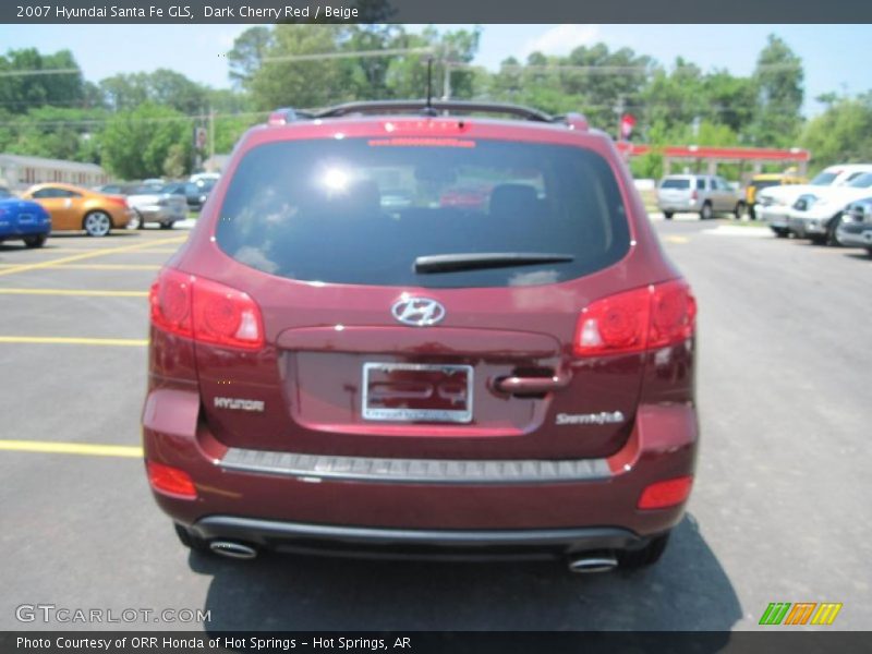 Dark Cherry Red / Beige 2007 Hyundai Santa Fe GLS