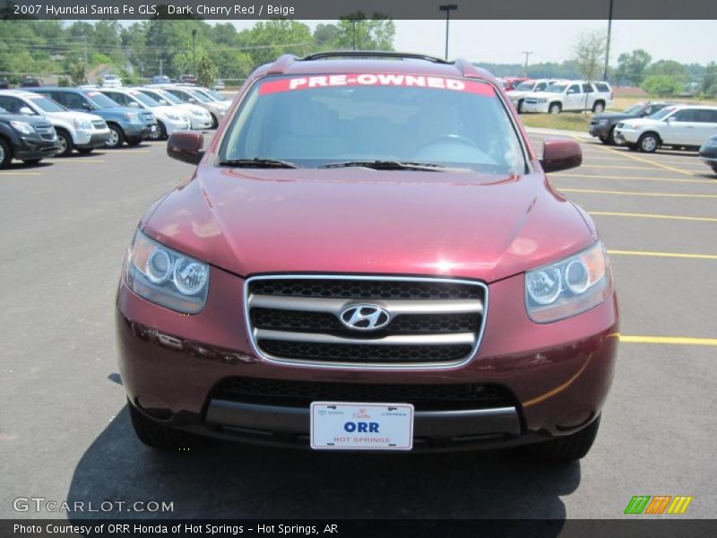 Dark Cherry Red / Beige 2007 Hyundai Santa Fe GLS