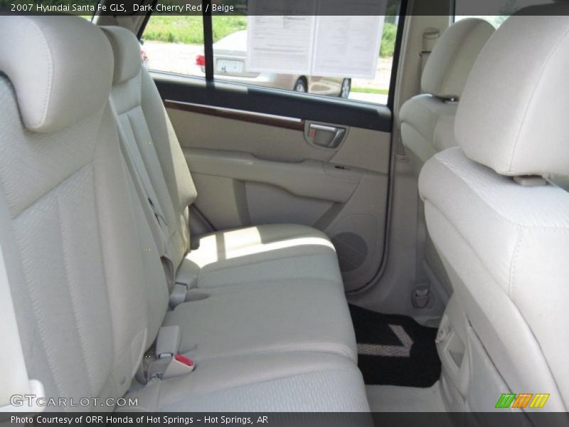 Dark Cherry Red / Beige 2007 Hyundai Santa Fe GLS