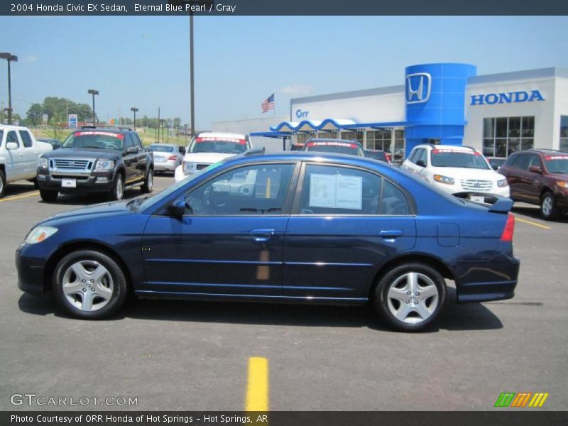 Eternal Blue Pearl / Gray 2004 Honda Civic EX Sedan