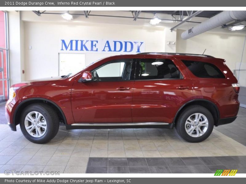 Inferno Red Crystal Pearl / Black 2011 Dodge Durango Crew
