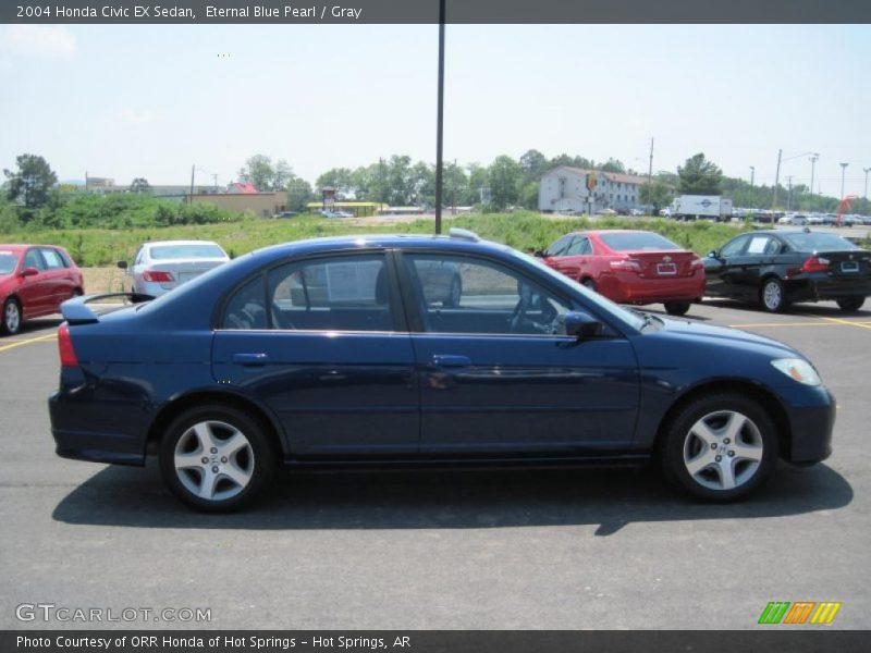 Eternal Blue Pearl / Gray 2004 Honda Civic EX Sedan
