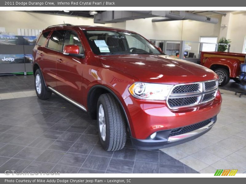 Inferno Red Crystal Pearl / Black 2011 Dodge Durango Crew