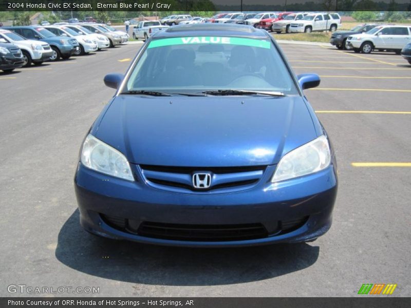 Eternal Blue Pearl / Gray 2004 Honda Civic EX Sedan